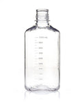 EZBio® Square Bottle, 1L, Polycarbonate (PC), Non-Sterile, 38-430mm Neck, No Cap, 12/pk