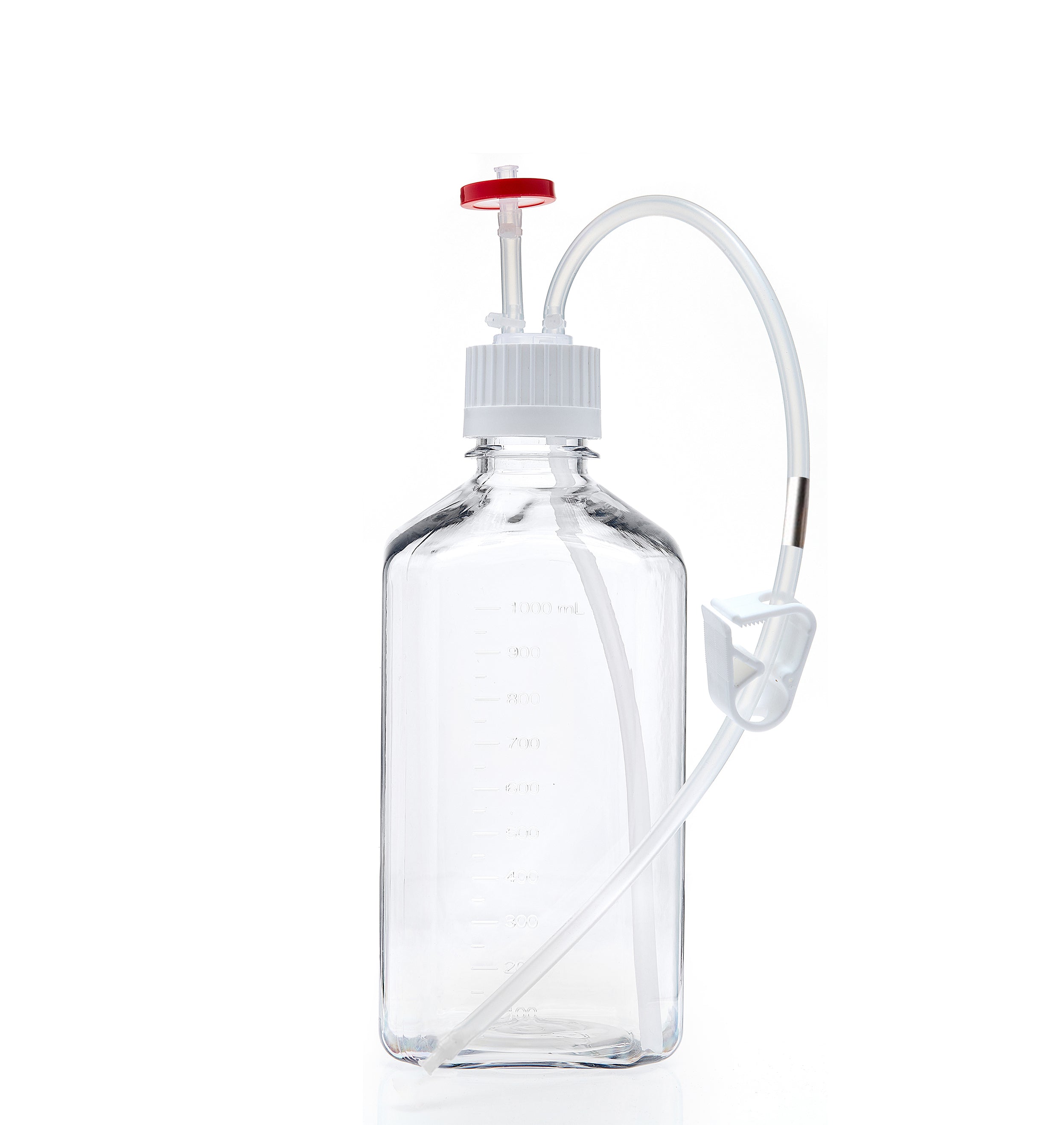 EZBio® MTO 1L Bottle Assembly, 38-430 VersaCap®, w/ Pinch Pipe, 10/CS