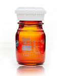 PUREGRIP® Bottles, Reagent, Amber Graduated with GL45 Screw Cap and Pouring Ring, 100mL, 10/case