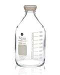 PUREGRIP® Bottles, Reagent, Transparent  Graduated with GL45 Screw Cap and Pouring Ring, 2L, 10/case