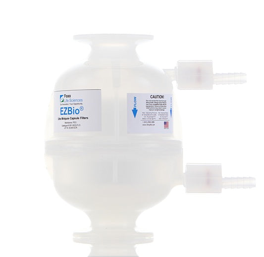 EZBio® Ultra Minipure Capsule 2", Double-Layer PTFE, Silicone O-Ring, Non-Sterile, 4/CS