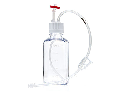 EZBio® MTO 500mL Bottle Assembly, 38-430 VersaCap®, w/ Pinch Pipe, 10/CS