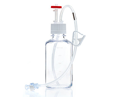 EZBio® MTO 500mL Bottle Assembly, 38-430 VersaCap®, w/ Pinch Pipe, 10/CS