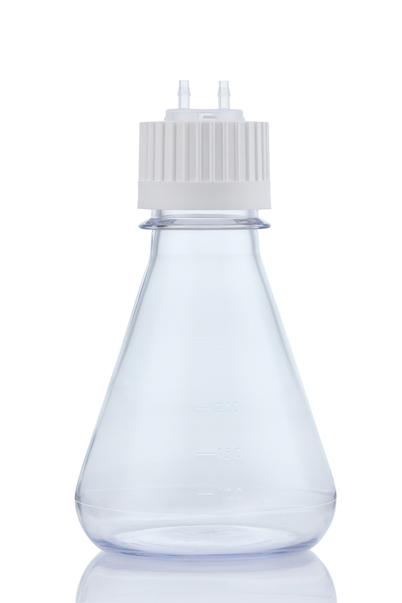 EZBio®pure MTO 250mL Polycarbonate Flask with VersaCap® 38-430 Adapter €“ Non-Sterile, 10 per Case | img_1 | Foxx Life Sciences Global | shopfls.com