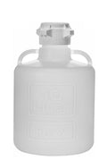 White plastic bottle with a cap on a white background