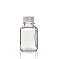 EZBio® Square Bottle, 60mL, PETG, Sterilized, 38-430mm Closed Versacap®, 40/cs