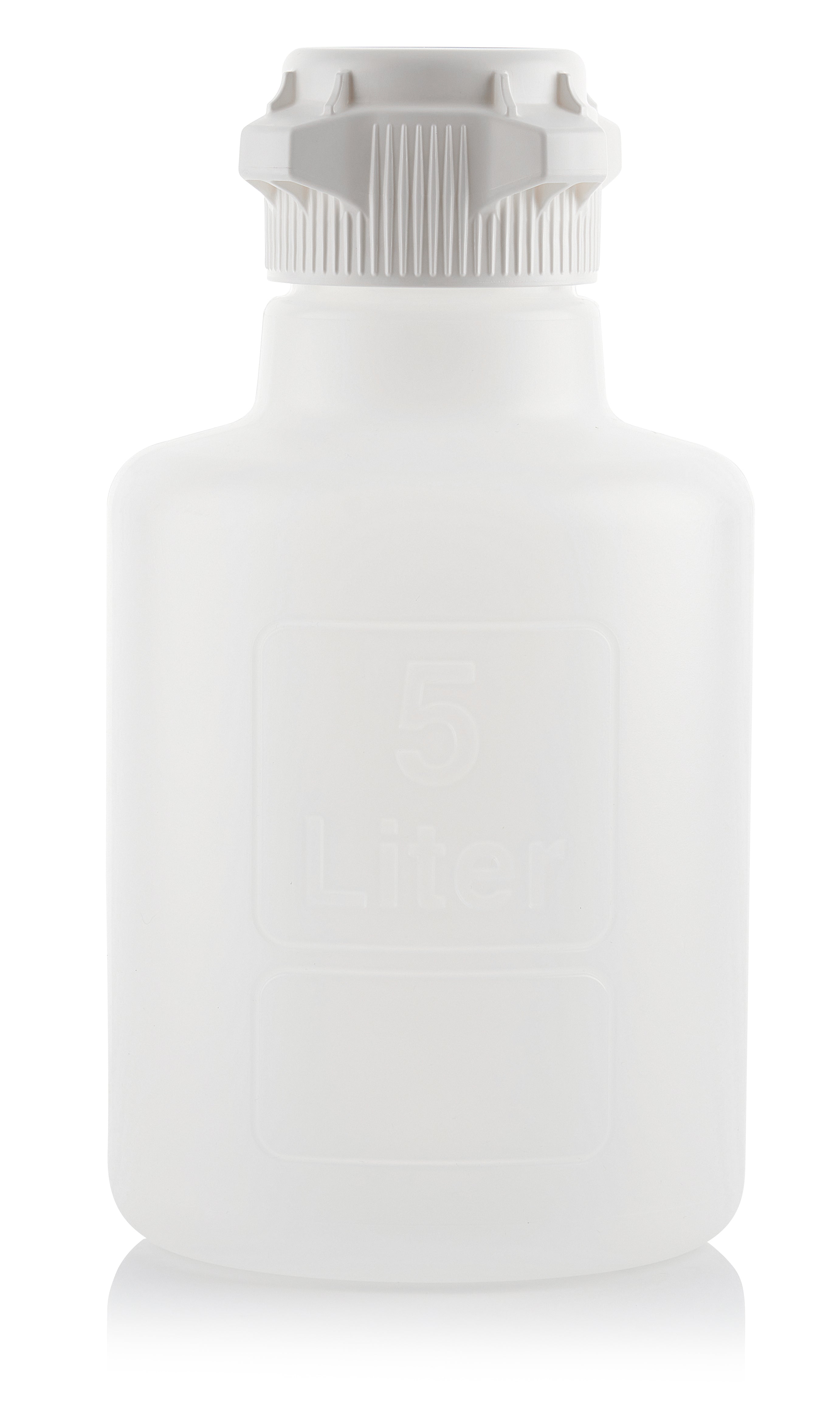 EZBio® Titanium Round Carboy, PP, 5 Liter, No Spigot, VersaCap® 83B, Sterile, 1/CS
