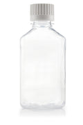Single use PETG media bottle with Versacap - space saving; easy to use; best price