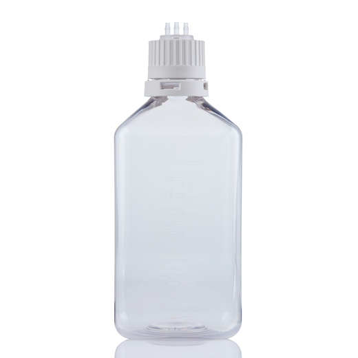 EZBio® TS Bottle Assy, PETG, 1000mL, Tamper Evident VersaCap White 38-430 w/o Tubing, NS, 10/CS | img_3 | Foxx Life Sciences Global | shopfls.com