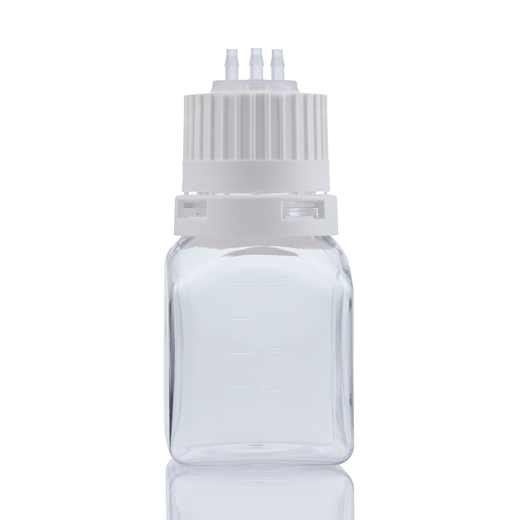 EZBio® TS Bottle Assy, PETG, 125mL, Tamper Evident VersaCap White 38-430 w/o Tubing, NS, 10/CS | Img_3 | Foxx Life Sciences