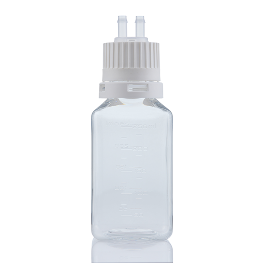 EZBio® TS Bottle Assy, PETG, 250mL, Tamper Evident VersaCap White 38-430 w/o Tubing, NS, 10/CS | img_4 | Foxx Life Sciences Global | shopfls.com