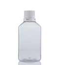 EZBio® Titanium Square Bottle, PETG, 38-430mm, 500mL, With Tamper Evident Cap, 24/CS