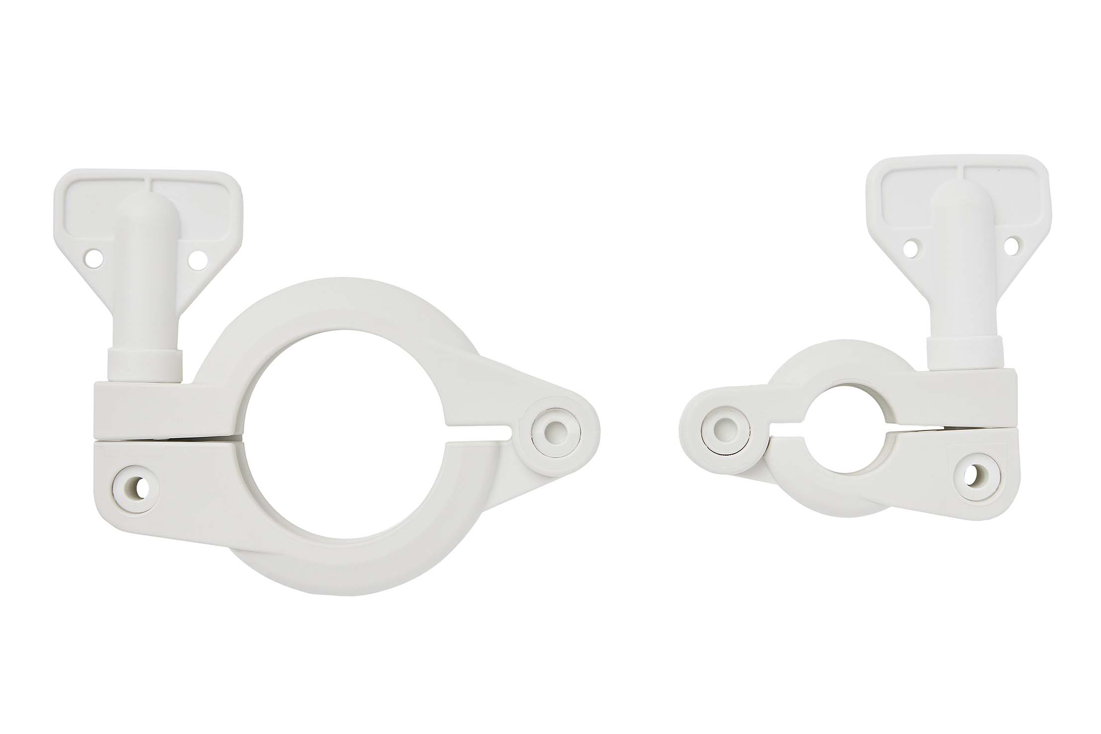 EZBio®clamp, Sanitary Tri-Clamps, Glass Reinforced Nylon, 1" and 1-1/2" Clamp Assembly, 10/CS
